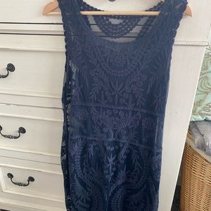 Express Navy lace boho dress!